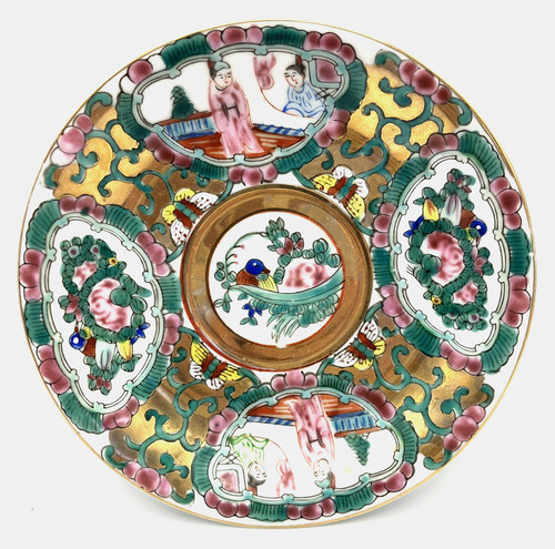 Chinese rose medallion famille - medallion,